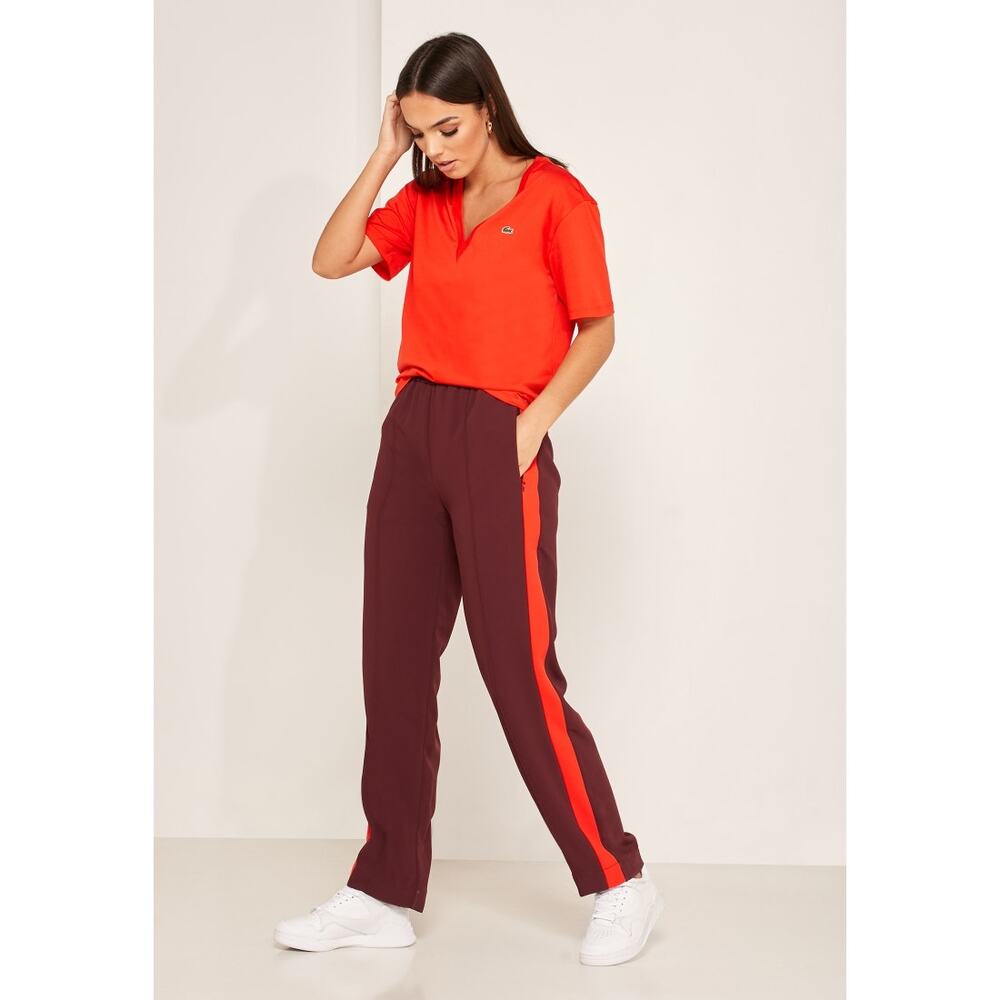 Lacoste Side Striped Pull On Jogger Pants Size EU 32 Red - Picture 12 of 12